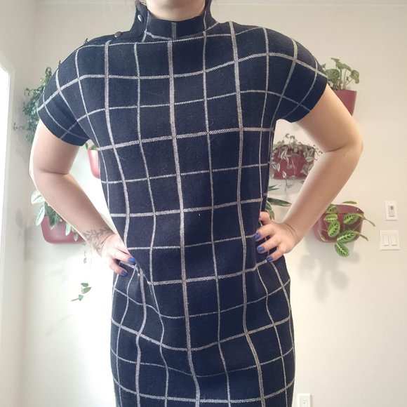 Mod Windowpane sweater dress - Picture 5 of 6